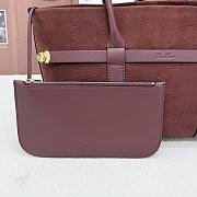 Loro Piana Ghiera Shopper Small Calfskin Glazed Moka (H1DY) - 28x19x12cm - 6
