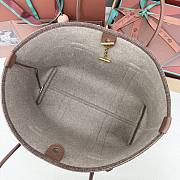 Loro Piana Ghiera Shopper Large Silk Oak/Red/White/Dark Brown/Brown Tan (F7ZR)- 40x26x18cm - 5