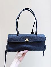 Chanel Small Tote Grained Calfskin & Gold-Tone Metal Black - 30.5x15x11.5cm - 5