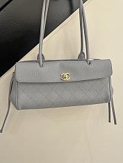 Chanel Small Tote Grained Calfskin & Gold-Tone Metal Gray - 30.5x15x11.5cm - 1