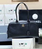 Chanel Large Bowling Bag Calfskin & Gold-Tone Metal Black - 35.5x19x12.5cm - 1