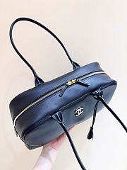 Chanel Large Bowling Bag Calfskin & Gold-Tone Metal Black - 35.5x19x12.5cm - 6