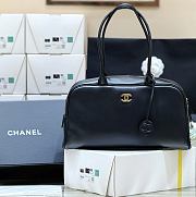 Chanel Large Bowling Bag Calfskin & Gold-Tone Metal Black - 35.5x19x12.5cm - 5