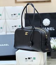 Chanel Large Bowling Bag Calfskin & Gold-Tone Metal Black - 35.5x19x12.5cm - 4