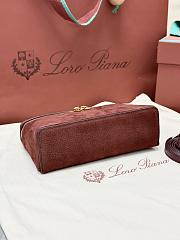 Loro Piana Extra Pocket L19 Calfskin Glazed Moka (H1DY) - 19x7x12cm - 6