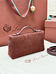 Loro Piana Extra Pocket L19 Calfskin Glazed Moka (H1DY) - 19x7x12cm - 5