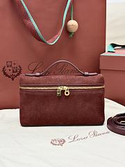 Loro Piana Extra Pocket L19 Calfskin Glazed Moka (H1DY) - 19x7x12cm - 4