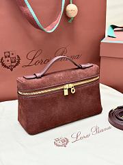 Loro Piana Extra Pocket L19 Calfskin Glazed Moka (H1DY) - 19x7x12cm - 3