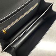 Celine Medium Triomphe Folio In Shiny Calfskin Black - 25.5x14x7.5cm - 5