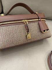 Loro Piana Extra Bag L23 Silk Oak/Red/White/Dark Brown/Brown Tan (F7ZR) - 23x12x7cm - 5