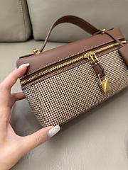 Loro Piana Extra Bag L23 Silk Oak/Red/White/Dark Brown/Brown Tan (F7ZR) - 23x12x7cm - 3