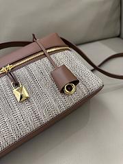 Loro Piana Extra Bag L27 Calfskin Venice Bricola/White/Golden Beach/Intense Espresso (F6WE) - 27x16x10cm - 4