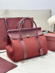 Loro Piana Loom bag L32 Cotton Deep Kummel/Fireplace (B5MW) - 33x23x18cm - 2