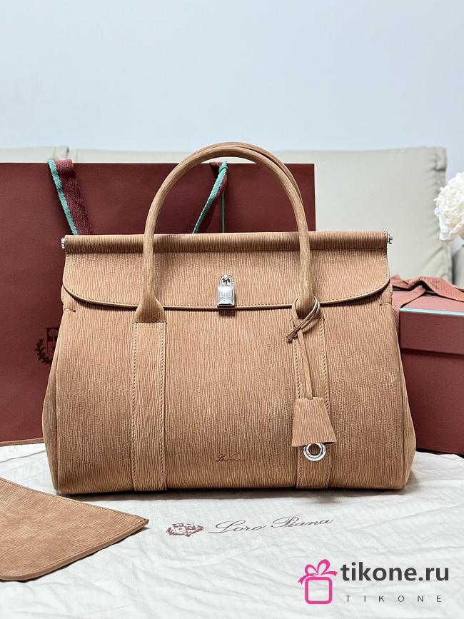 Loro Piana Loom Bag L32 Calfskin Toffee (E0GL) - 32x24x17cm - 1
