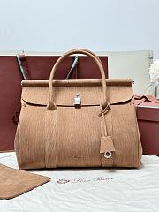 Loro Piana Loom Bag L32 Calfskin Toffee (E0GL) - 32x24x17cm - 1