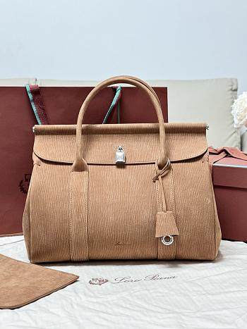 Loro Piana Loom Bag L32 Calfskin Toffee (E0GL) - 32x24x17cm