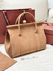 Loro Piana Loom Bag L32 Calfskin Toffee (E0GL) - 32x24x17cm - 3