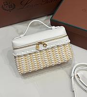Loro Piana Extra Pocket L19 East West Wicker Rattan White - 19x12x7cm - 6