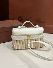 Loro Piana Extra Pocket L19 East West Wicker Rattan White - 19x12x7cm - 4