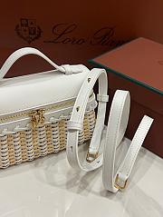 Loro Piana Extra Pocket L19 East West Wicker Rattan White - 19x12x7cm - 2