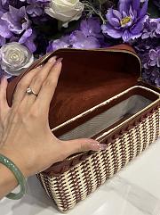 Loro Piana Extra Pocket L27 East West Wicker Rattan Dark Brown - 27x15x10cm - 5