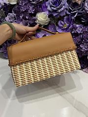 Loro Piana Extra Pocket L27 East West Wicker Rattan Brown - 27x15x10cm - 5