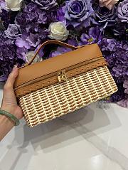 Loro Piana Extra Pocket L27 East West Wicker Rattan Brown - 27x15x10cm - 3