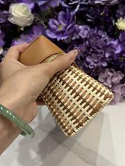 Loro Piana Extra Pocket L27 East West Wicker Rattan Brown - 27x15x10cm - 2