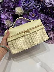 Loro Piana Extra Pocket L27 East West Wicker Rattan Cream - 27x15x10cm - 4