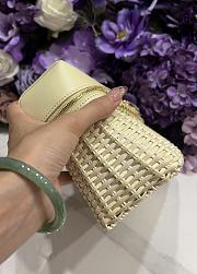 Loro Piana Extra Pocket L27 East West Wicker Rattan Cream - 27x15x10cm - 3