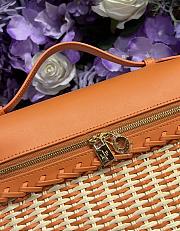 Loro Piana Extra Pocket L27 East West Wicker Rattan Orange - 27x15x10cm - 4