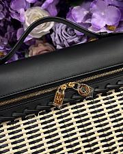 Loro Piana Extra Pocket L27 East West Wicker Rattan Black - 27x15x10cm - 5