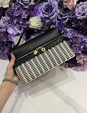 Loro Piana Extra Pocket L27 East West Wicker Rattan Black - 27x15x10cm - 4