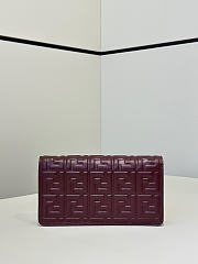 Fendi Wallet On Chain Baguette Burgundy Nappa Leather Wallet - 21x15.5x5cm - 6