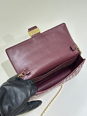 Fendi Wallet On Chain Baguette Burgundy Nappa Leather Wallet - 21x15.5x5cm - 2