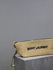 YSL Saint Laurent Le Raffia Logo Shoulder Bag Natural - 23/26x14x14.5cm - 2