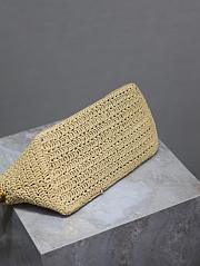 YSL Saint Laurent Le Raffia Logo Shoulder Bag Natural - 23/26x14x14.5cm - 4