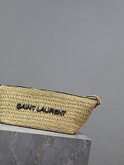 YSL Saint Laurent Le Raffia Logo Shoulder Bag Natural - 23/26x14x14.5cm - 6