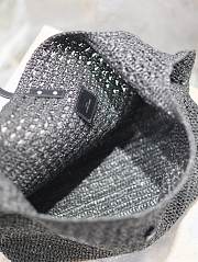 YSL Le 5 A 7 Medium Tote In Raffia In Black - 39x32x15cm - 5