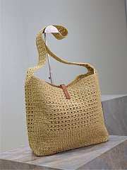 YSL Le 5 A 7 Medium Tote In Raffia In Natural - 39x32x15cm - 6