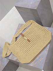 YSL Le 5 A 7 Medium Tote In Raffia In Natural - 39x32x15cm - 5