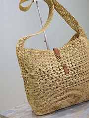 YSL Le 5 A 7 Medium Tote In Raffia In Natural - 39x32x15cm - 4