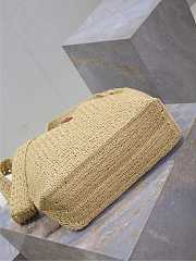 YSL Le 5 A 7 Medium Tote In Raffia In Natural - 39x32x15cm - 3