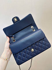 Chanel Classic 11.12 Handbag Lambskin & Gold-Tone Metal Dark Blue - 15.5x25.5x6.5cm - 5