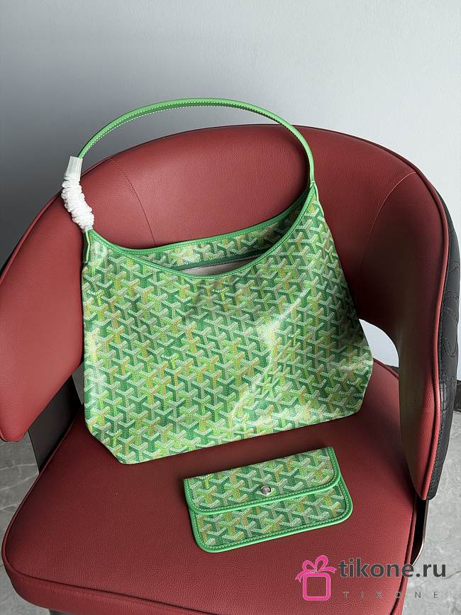 Goyardine Canvas Boheme Hobo Bag Meadow Green - 43x14x27cm - 1