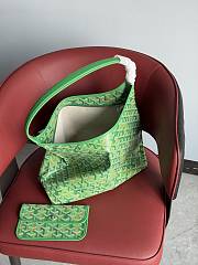 Goyardine Canvas Boheme Hobo Bag Meadow Green - 43x14x27cm - 6