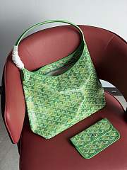 Goyardine Canvas Boheme Hobo Bag Meadow Green - 43x14x27cm - 4