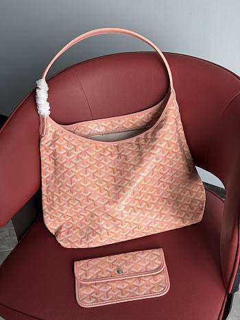 Goyardine Canvas Boheme Hobo Bag Powder Pink - 43x14x27cm