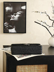 Chanel Classic Crocodile Embossed Calfskin & Gold-Tone Metal Black - 15.5×25.5×6.5cm - 2