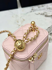 Chanel Small Vanity with Chain Shiny Lambskin & Gold-Tone Metal Light Pink AP1447 - 11x8.5x7cm - 6